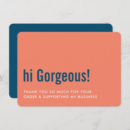 VIELEN DANK FÜR IHRE BESTELLUNG Spaß einfügen mari Dankeskarte (Vorne/Hinten)