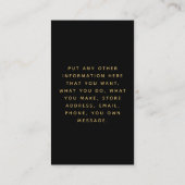 Vielen Dank für Ihre Bestellung Spaß Gold und Schw Begleitkarte (Rückseite)