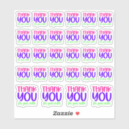 Vielen Dank für Ihre Bestellung - Vinyl Sticker