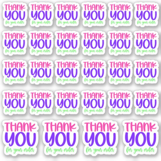Vielen Dank für Ihre Bestellung - Vinyl Sticker (Vorderseite)