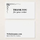 Vielen Dank für Ihre Bestellung von Visitenkarten  (Vorne & Hinten)