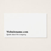 Vielen Dank für Ihre Bestellung von Visitenkarten  (Rückseite)