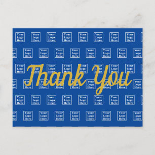 Vielen Dank für Ihre Blue Your Logo Patternvorlage Postkarte