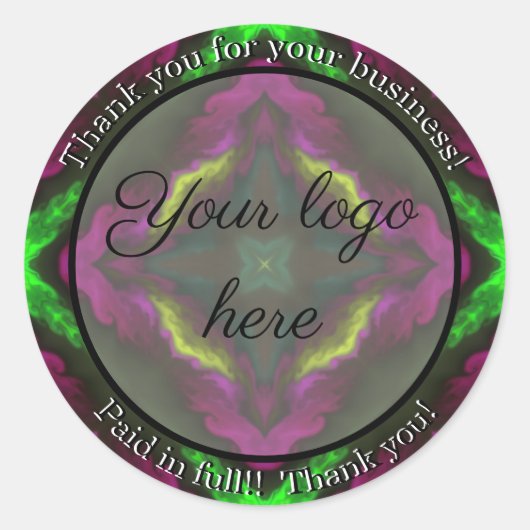 Vielen Dank für Ihre Business-Aufkleber Runder Aufkleber (Vorderseite)