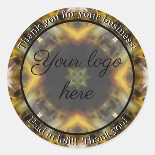 Vielen Dank für Ihre Business-Aufkleber Runder Aufkleber (Vorderseite)