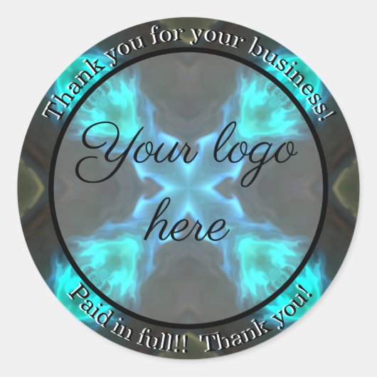 Vielen Dank für Ihre Business-Aufkleber Runder Aufkleber (Vorderseite)
