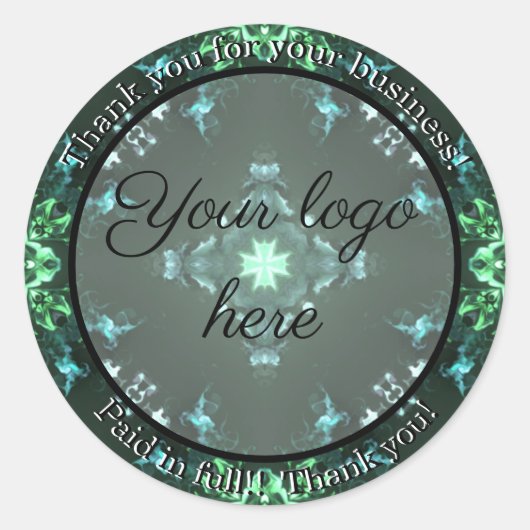 Vielen Dank für Ihre Business-Aufkleber Runder Aufkleber (Vorderseite)