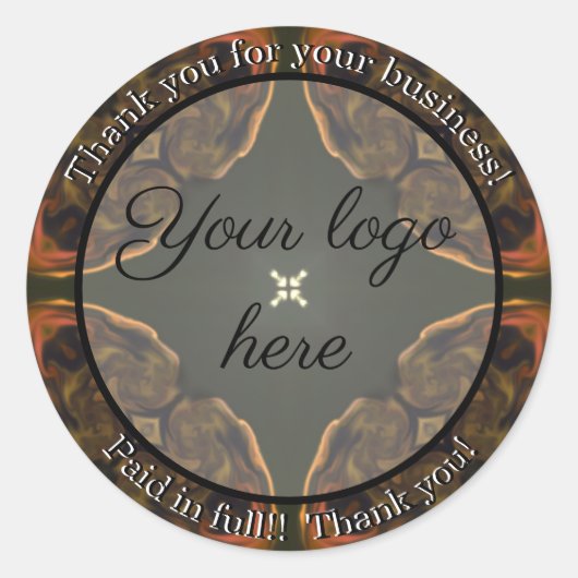 Vielen Dank für Ihre Business-Aufkleber Runder Aufkleber (Vorderseite)