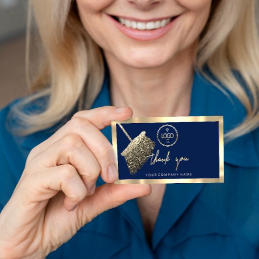 Vielen Dank für Ihre Business Insert Logo Gold Cle Visitenkarte