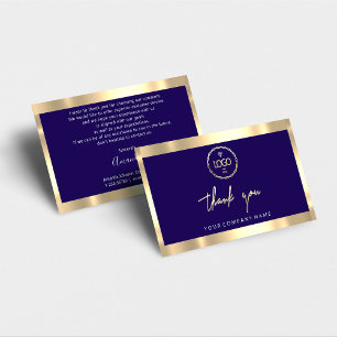 Vielen Dank für Ihre Business Insert Logo Gold Na Visitenkarte