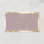 Vielen Dank für Ihre Business Insert Logo Gold Pas Visitenkarte (Vorderseite)