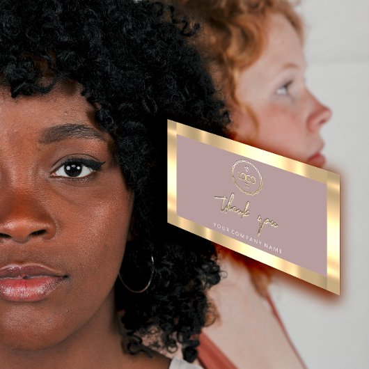 Vielen Dank für Ihre Business Insert Logo Gold Pas Visitenkarte