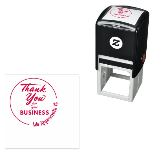 VIELEN DANK FÜR IHRE BUSINESS RUBBER BRIEFMARKE PERMASTEMPEL (Beispiel)