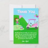 Vielen Dank für Ihre Coole Girls' Golf Themed Gebu Dankeskarte (Vorderseite)