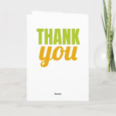 Vielen Dank für Ihre Dankbarkeit Typografie dank N Dankeskarte (Rückseite)
