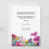 Vielen Dank für Ihre Dankeschön an Meadow Blooms C Dankeskarte (Rückseite)