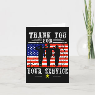 Vielen Dank für Ihre Dienste Patriotic - Veterans Karte