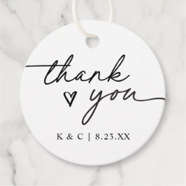 Vielen Dank für Ihre einfache Handschrift Herz Hoc Geschenkanhänger