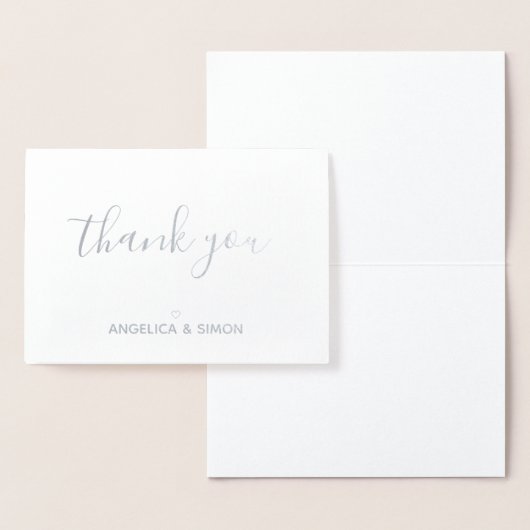 Vielen Dank für Ihre einfache Kalligraphie Persona Folienkarte (Anzeige)