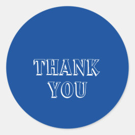 Vielen Dank für Ihre einfache Typografie Navy Blue Runder Aufkleber