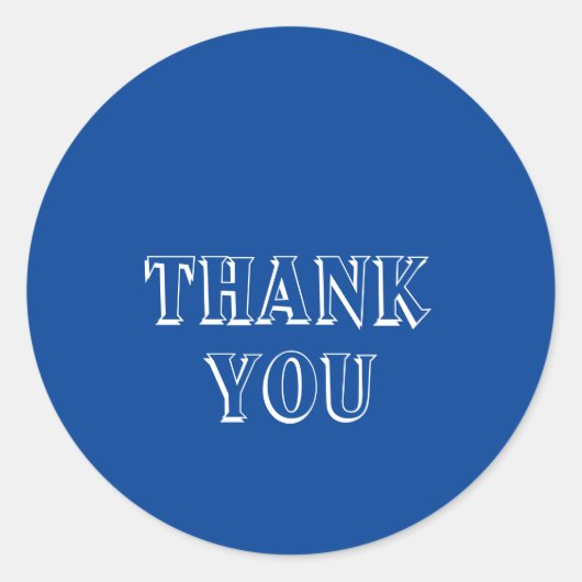 Vielen Dank für Ihre einfache Typografie Navy Blue Runder Aufkleber (Vorderseite)