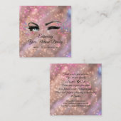 Vielen Dank für Ihre Einkauf Makeup Rose Quadratische Visitenkarte (Vorne/Hinten)