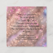 Vielen Dank für Ihre Einkauf Makeup Rose Quadratische Visitenkarte (Rückseite)