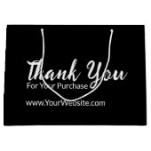 Vielen Dank für Ihre Einkauf Website Black & White Große Geschenktüte (Vorderseite)