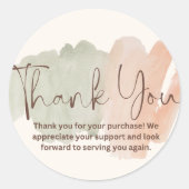 Vielen Dank für Ihre Einkäufe Runder Aufkleber (Vorderseite)