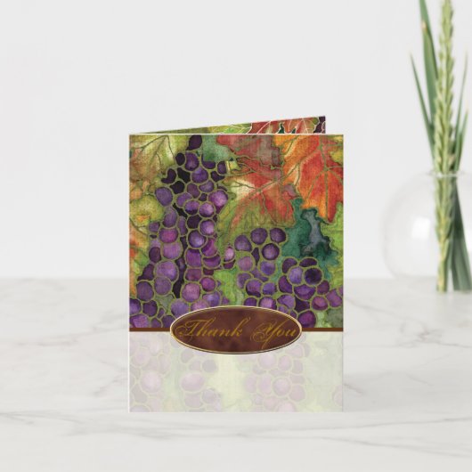 Vielen Dank für Ihre Einladung Herbst Weinleaf (Vorderseite)