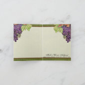 Vielen Dank für Ihre Einladung Herbst Weinleaf (Innenseite)