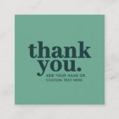 Vielen Dank für Ihre Einschlusskarte | Moderne grü Begleitkarte (Vorderseite)