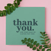 Vielen Dank für Ihre Einschlusskarte | Moderne grü Begleitkarte