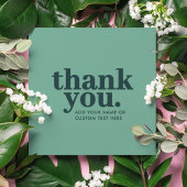 Vielen Dank für Ihre Einschlusskarte | Moderne grü Begleitkarte