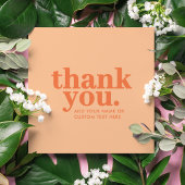 Vielen Dank für Ihre Einschlusskarte | Retro Peach Begleitkarte