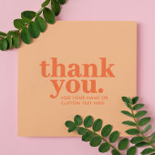 Vielen Dank für Ihre Einschlusskarte | Retro Peach Begleitkarte