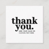 Vielen Dank für Ihre Einschlusskarte | Retro Schwa Begleitkarte (Vorderseite)