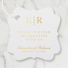 Vielen Dank für Ihre elegante Monogram Gold Foil H Geschenkanhänger