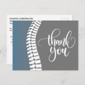 Vielen Dank für Ihre Empfehlung 2 Chiropraktik Postkarte (Vorne/Hinten)