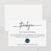 Vielen Dank für Ihre Empfehlungskarte (Vorne/Hinten)