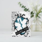 Vielen Dank für Ihre erste Antwort Postkarte (Stehend Vorderseite)