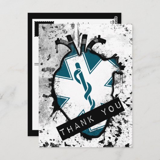 Vielen Dank für Ihre erste Antwort Postkarte (Vorne/Hinten)