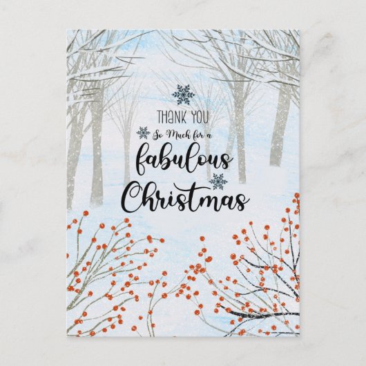 Vielen Dank für Ihre fantastischen Weihnachten Postkarte (Vorderseite)