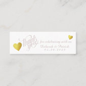 Vielen Dank für Ihre Feier mit uns, unsere Hochzei Mini Visitenkarte (Vorderseite)