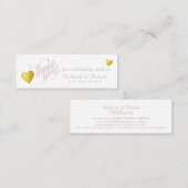 Vielen Dank für Ihre Feier mit uns, unsere Hochzei Mini Visitenkarte (Vorne/Hinten)