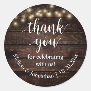 Vielen Dank für Ihre Feier mit uns Wedding Sticker