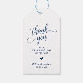 Vielen Dank für Ihre Feier, Navy Blue, Wedding Geschenkanhänger