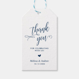 Vielen Dank für Ihre Feier, Navy Blue, Wedding Geschenkanhänger