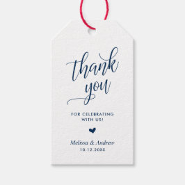 Vielen Dank für Ihre Feier, Navy Blue, Wedding Geschenkanhänger