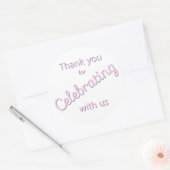 Vielen Dank für Ihre feierliche Sitzung mit uns Au Runder Aufkleber (Umschlag)